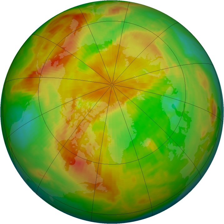 Arctic ozone map for 04 May 1990